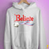 Believe Bigender Pride Flag Jingle Bell Hoodie - White