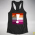 Lesbian Pride Flag Exclamation Point Racerback Tank