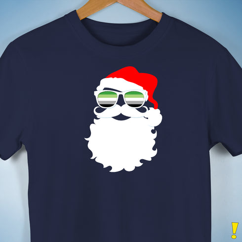 santa cutout aromanticSanta’s Aromantic Pride Flag Shades Premium - Navy