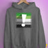 Aromantic Pride Flag Exclamation Point Hoodie - Grey Heather