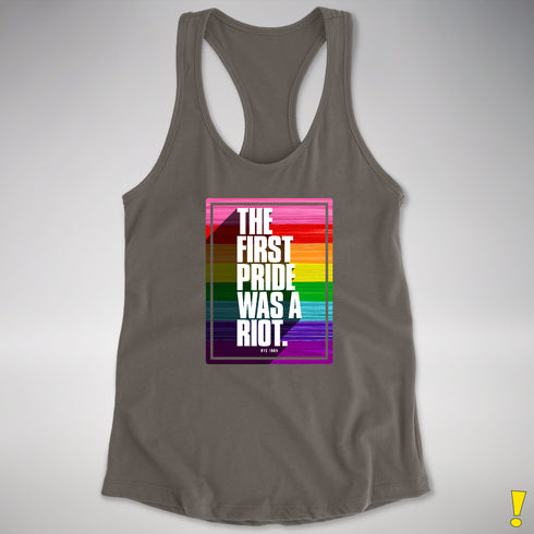 The First Pride Was A Riot - Original 8 Stripe Pride Racerback Tank