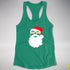 Santa Cutout AromanticSanta’s Aromantic Pride Flag Shades Racerback - Kelly Green