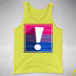 Bisexual Pride Flag Exclamation Point Premium Tank Top - Neon Yellow