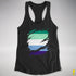 Gay Male Pride Flag Ripped Reveal Racerback Tank