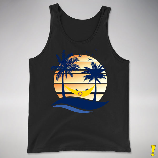 Intersex Pride Hammock Summer Beach Sunset Premium Tank Top