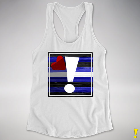 Leather Pride Flag Exclamation Point Racerback Tank