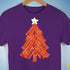 Funny Bacon and Egg Christmas Tree Unisex T-Shirt - Purple