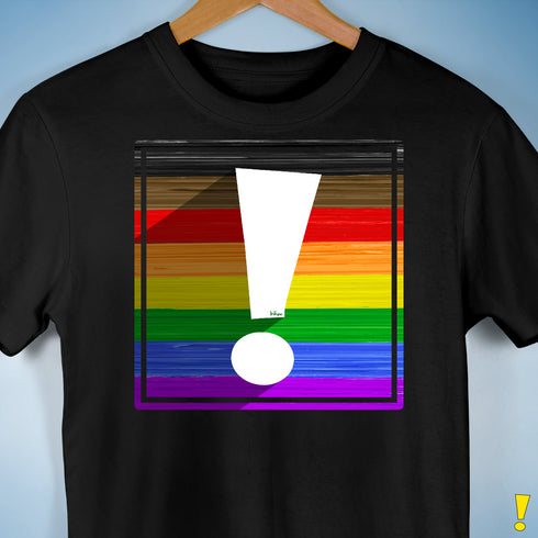 LGBTQ Philly Pride Flag Exclamation Point Premium Unisex T-Shirt
