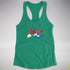 Believe Drag Pride Flag Jingle Bell Racerback Tank - Kelly Green