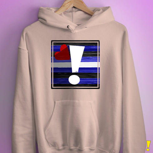 Leather Pride Flag Exclamation Point Hoodie