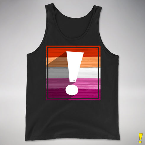 Lesbian Pride Flag Exclamation Point Premium Tank Top