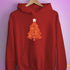 Funny Bacon and Egg Christmas Tree Hoodie - Red