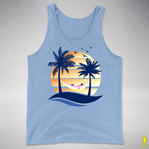 Twink Pride Hammock Summer Beach Sunset Premium Tank Top