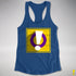 Intersex Pride Flag Exclamation Point Racerback Tank - Royal