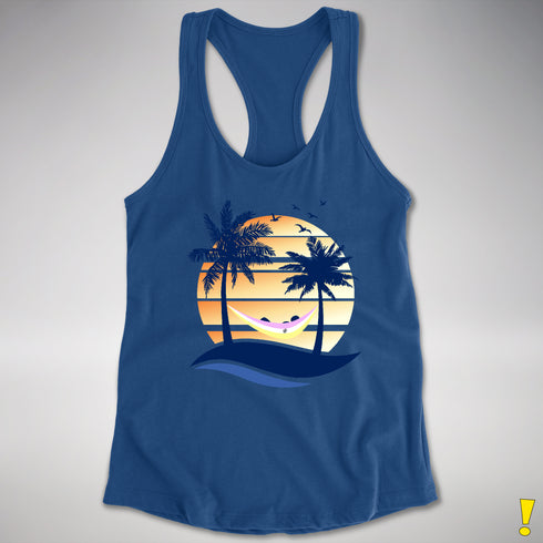 Twink Pride Hammock Summer Beach Sunset Racerback Tank