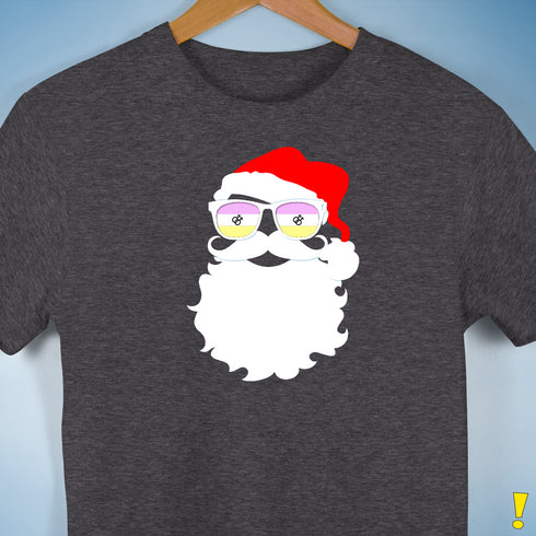 Santa’s Twink Pride Flag Shades Premium Unisex T-Shirt - Dark Grey Heather