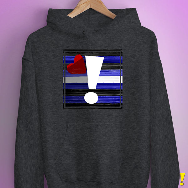 Leather Pride Flag Exclamation Point Hoodie