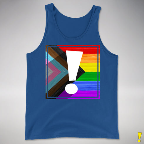 LGBTQ Progress Pride Flag Exclamation Point Premium Tank Top