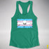 Transgender Pride Pirate Flag Racerback Tank - Kelly Green