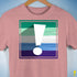 Gay Male Pride Flag Exclamation Point Premium Unisex T-Shirt