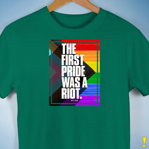 The First Pride Was a Riot - LGBTQ Progress Pride Premium T-Shirt