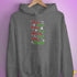 Santa's Reindeer and Drinks Hoodie - Grey Heather