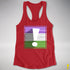 Genderqueer Pride Flag Exclamation Point Racerback Tank