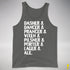 Santa's Reindeer Beer List Tank Top - Smoke Grey