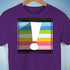 Queer Pride Flag Exclamation Point Premium Unisex T-Shirt