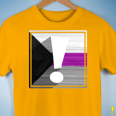 Demisexual Pride Flag Exclamation Point Premium Unisex T-Shirt - Gold