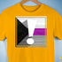 Demisexual Pride Flag Exclamation Point Premium Unisex T-Shirt - Gold