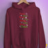 Santa's Reindeer and Drinks Hoodie - Maroon
