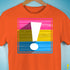 Pansexual Pride Flag Exclamation Point Premium Unisex T-Shirt - Orange