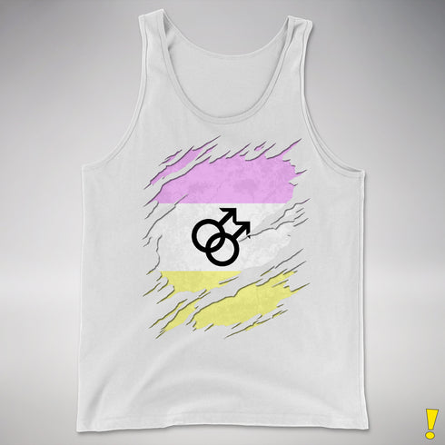 Twink Pride Flag Ripped Reveal Premium Tank Top