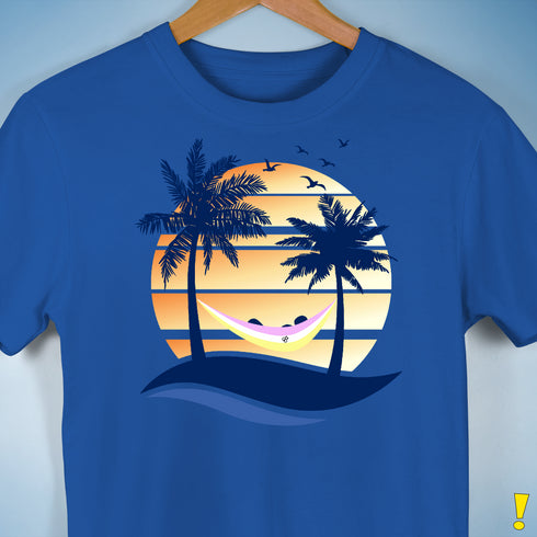 Twink Pride Hammock Summer Beach Sunset Premium Unisex T-Shirt