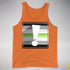 Agender Pride Flag Exclamation Point Premium Tank Top - Orange