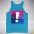 Bisexual Pride Flag Exclamation Point Premium Tank Top - Neon Blue