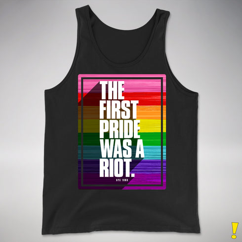 The First Pride Was a Riot - Original 8 Stripe Pride Premium Tank Top