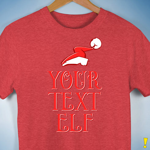 Personalized Elf Family Unisex T-Shirt - Red Heather