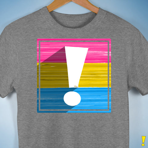 Pansexual Pride Flag Exclamation Point Premium Unisex T-Shirt - Grey Heather