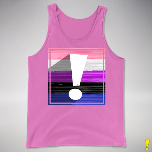 Genderfluid Pride Flag Exclamation Point Premium Tank Top
