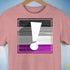 Asexual Pride Flag Exclamation Point Premium Unisex T-Shirt - Mauve Heather