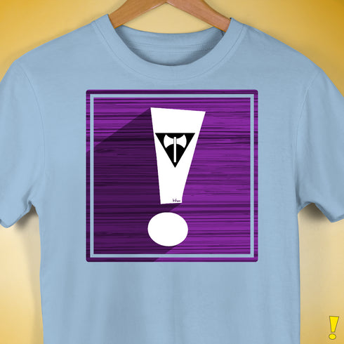 Lesbian Labrys Pride Flag Exclamation Point Premium Unisex T-Shirt - Baby Blue