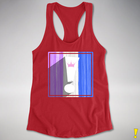 Drag Pride Flag Exclamation Point Racerback Tank