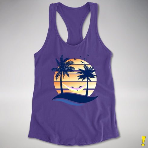 Twink Pride Hammock Summer Beach Sunset Racerback Tank