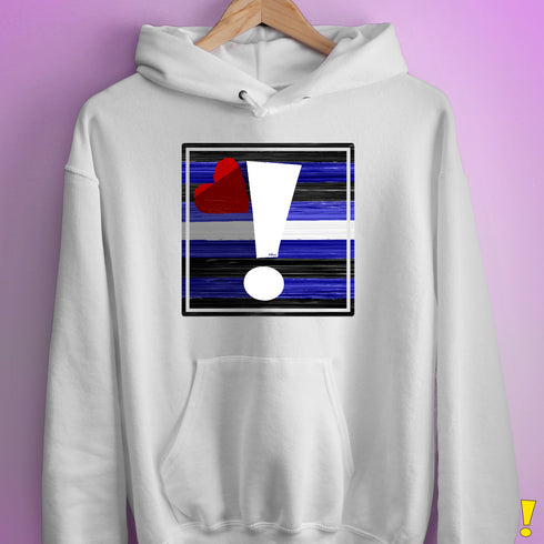 Leather Pride Flag Exclamation Point Hoodie