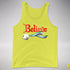 Believe Gay Male Pride Flag Jingle Bell Premium Tank Top - Neon Yellow