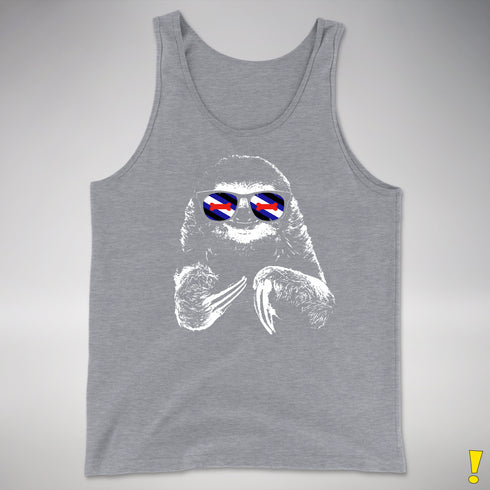 Pride Sloth Puppy Flag Sunglasses Premium Tank Top