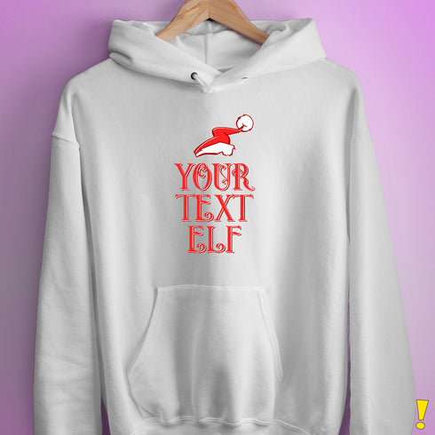 Personalized Elf Family Hoodie - White