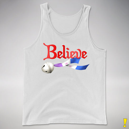 Believe Drag Pride Flag Jingle Bell Premium Tank Top - White